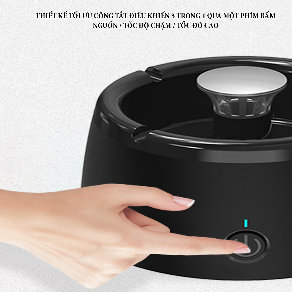 Gạt tàn hút mùi khói thuốc lọc không khí thông minh pin sạc 2000mA, Gạt tàn không khói thông minh cho gia đình