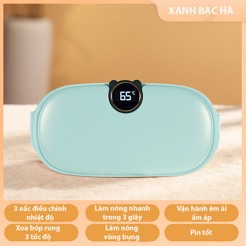 Đai Chườm Nóng Giảm Đau Bụng Kinh, Đai Làm Ấm Giảm Đau Bụng Kinh - Rung Massage Làm Nóng Nhanh, Máy Làm Ấm Bụng Kinh