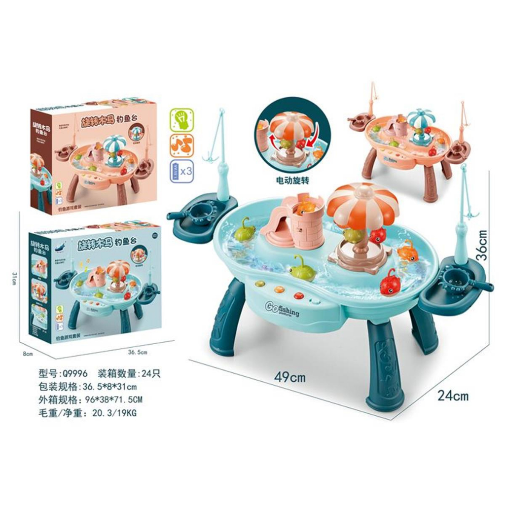 (Kèm pin) Đồ chơi câu cá cho bé phát nhạc các kích cỡ, bàn chơi câu cá cao cấp cho bé, bộ câu cá dưới nước