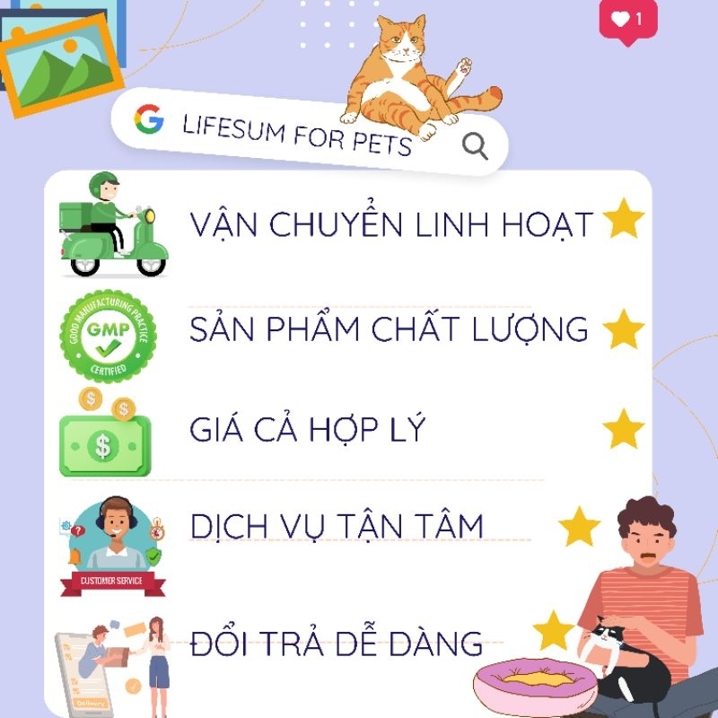 Hỗ trợ tiêu chảy nôn mửa ở chó mèo VITAMYCIN 5G