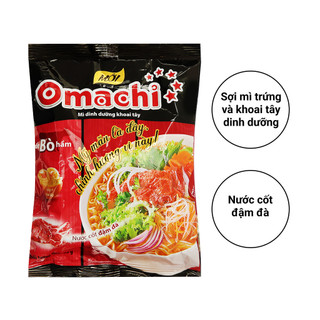 Lốc 5 gói mì khoai tây Omachi xốt bò hầm 80g