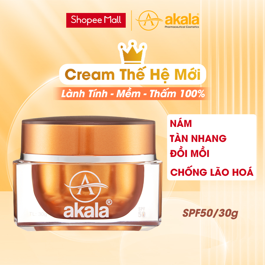 Kem Nám - Tàn Nhang - Đồi Mồi - Chống Lão Hoá akala  8 gram & 30 gram