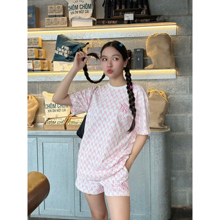 Sét MLB Nam Nữ NY015 MONOGRAM TEE Made in Cambodia full tag code