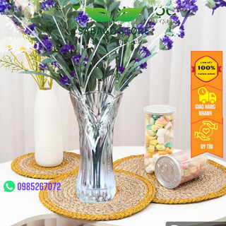 Bình Hoa Thủy Tinh, lọ hoa thủy tinh hàng Chuẩn, Cao Cấp 25cm