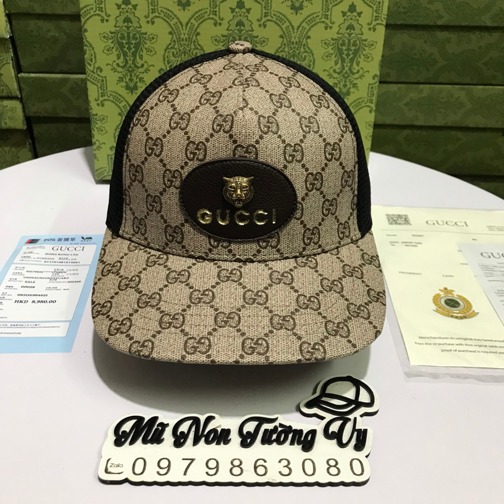 Mũ Nón Kết Gucci Hổ Sắt,Hàng Full Hộp,Lên Phom Đẹp.