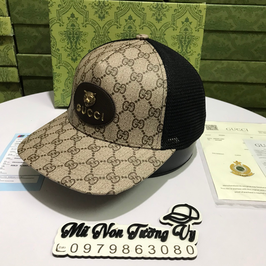 Mũ Nón Kết Gucci Hổ Sắt,Hàng Full Hộp,Lên Phom Đẹp.