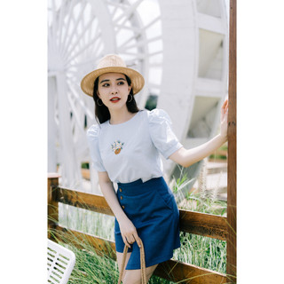 Minx - áo hannah hand embroi blouse