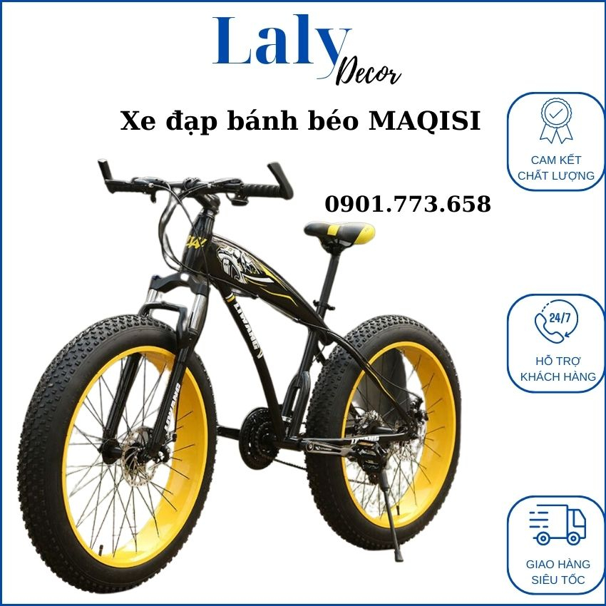 Xe đạp bánh béo MAQISI 26inch 7 tốc độ khung thép cacbon siêu nhẹ - Xe đạp thể thao bánh béo
