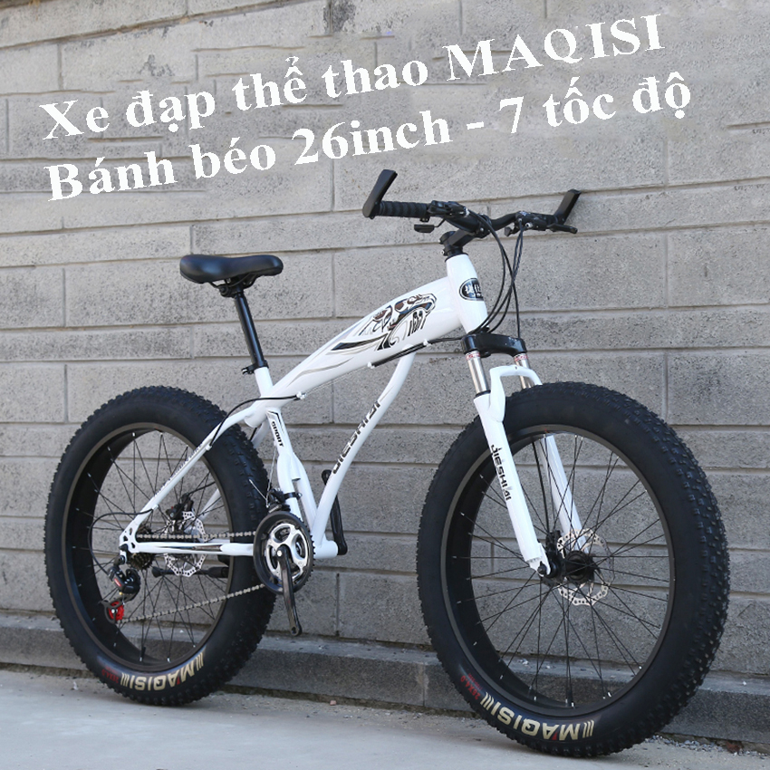 Xe đạp bánh béo MAQISI 26inch 7 tốc độ khung thép cacbon siêu nhẹ - Xe đạp thể thao bánh béo