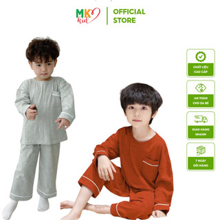 Bộ Quần Áo Tay Dài Quần Dài MK Kid Cho Bé Trai bé Gái 9-30KG, Chất thun lạnh cao cấp mềm mát cho bé