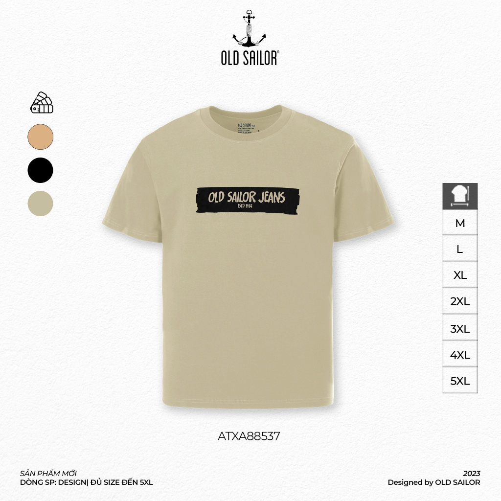 Áo thun nam in họa tiết Old Sailor - O.S.L TEE - Big size upto 5XL