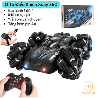Ô tô điều khiển từ xa 360 pin sạc, ô tô điều khiển từ xa xoay 360 di chuyển 6 hướng có đèn led , tdshophn