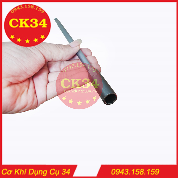 Chụp bulong sâu lòng 8,10mm cho máy khoan, máy bắn vít dài 250mm