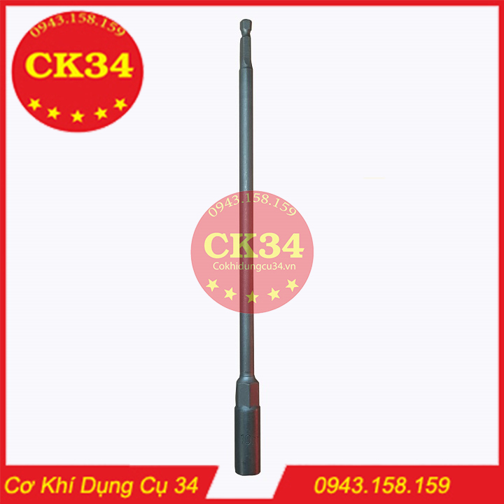 Chụp bulong sâu lòng 8,10mm cho máy khoan, máy bắn vít dài 250mm