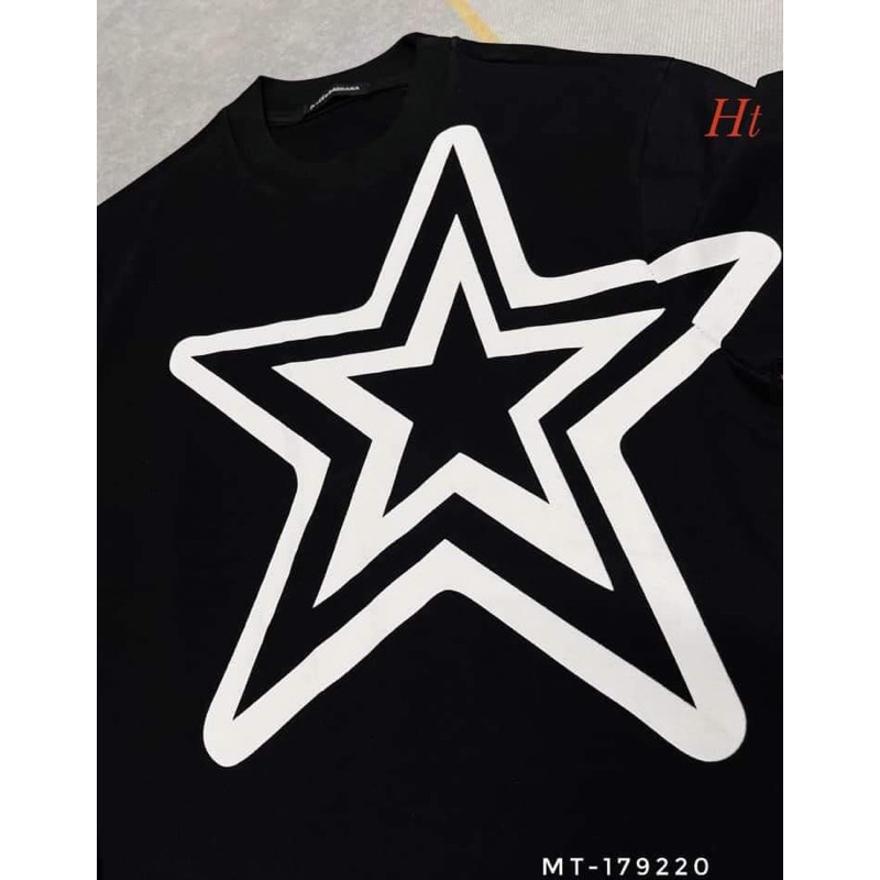 Áo phông ngôi sao to vạch dưới gấu H2A964