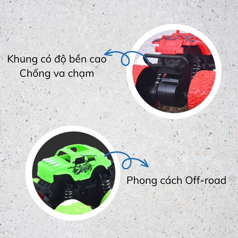 Xe ô tô địa hình quán tính chạy đà không cần pin-Xe địa hình quán tính dẫn động 4 bánh-Xe trớn cho bé-PUKAPI
