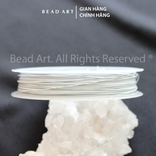  Cuộn 0.4MM Dây Lõi Thép Bọc Nhựa Màu Trắng Không Co Giãn Dùng Xỏ Vòng Tay Lắc Tay Trang Sức - Bead Art 
