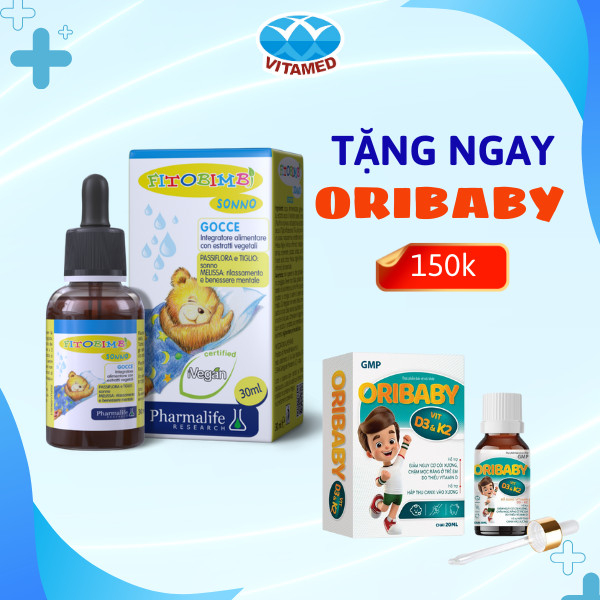 [ Tặng D3K2 Oribaby ] Siro Fitobimbi Sonno - Giúp Bé Ngủ Ngon Chai 30ml