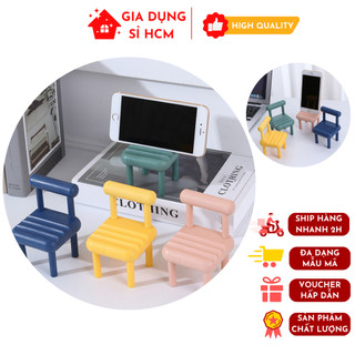 Giá đỡ điện thoại, ipad hình chiếc ghế mini chống trượt tông màu ngọt ngào cute