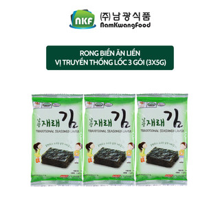  Rong Biển Ăn Liền NKF Lá Kim Vị Truyền Thống Lốc 3 Gói 5g Hàn quốc 