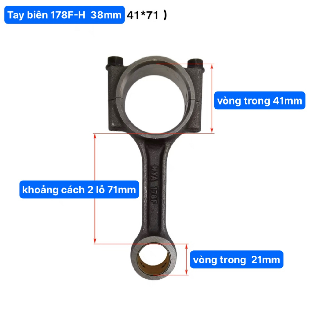 Tay Biên Máy Cày 178F-H Phi 38mm Dùng Cho Trục Cơ 38mm