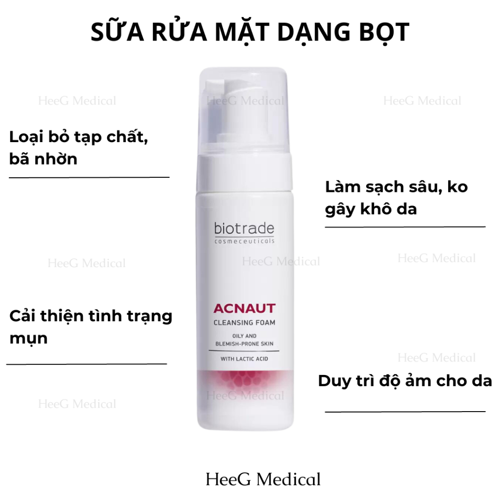 sữa rửa mặt biotrade acnaut cleansing foam