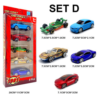  Vỉ 5 xe Đua Ô tô  đồ chơi trẻ em Bằng Hợp Kim siêu xe OTO mini bằng sắt siêu ngầu – An toàn cho bé khi sử dụng 