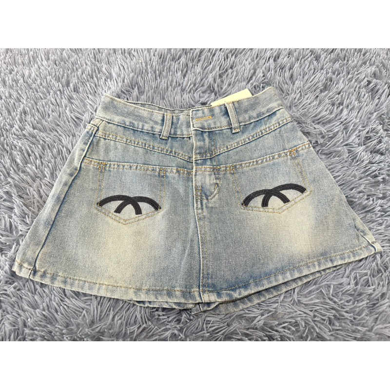 QUẦN GIẢ VÁY JEANS THÊU KÈM LÓT TRONG #300 SIÊU HOT