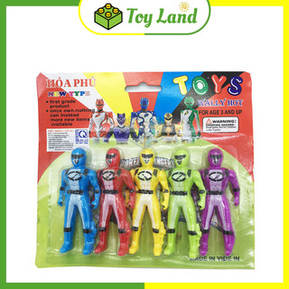 Vỉ đồ chơi 5 anh em siêu nhân mini bằng nhựa đồ chơi trẻ em nhập vai siêu anh hùng - toy land