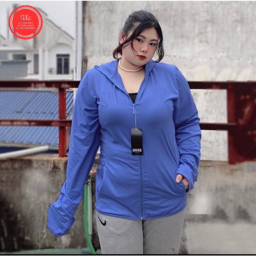 Áo Chống Nắng Nữ BIGSIZE 60-95kg 1 Lớp Chống Tia UV Chất Liệu Cotton Thông Hơi Hot Nhất 2023