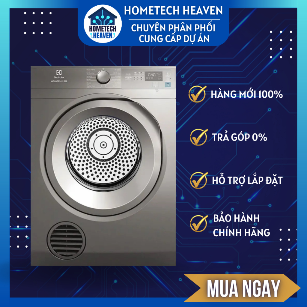 ☑️  Máy sấy thông hơi Electrolux 8.5 kg EDV854N3SB - Hàng Chính Hãng