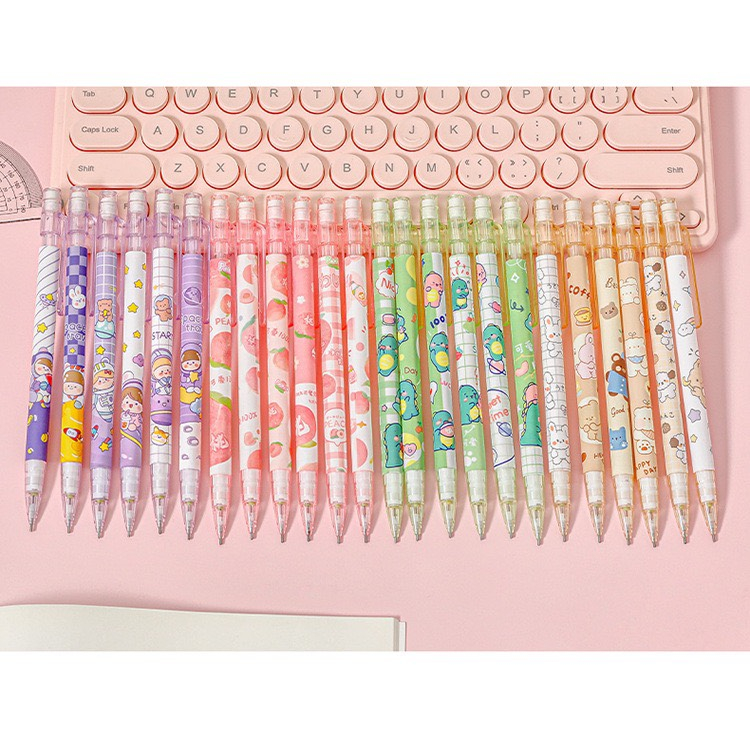 Bút Chì Bấm Trái Đào/ Phi Hành Gia/ Bé Gấu Siêu Cute - Ngòi 0.5 - Không Kèm Ngòi Chì - Giá 1 Cây