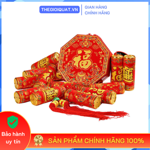Dây pháo điện tử trang trí ngày Tết, sử dụng remote điều khiển từ xa, có tiếng kêu như pháo thật