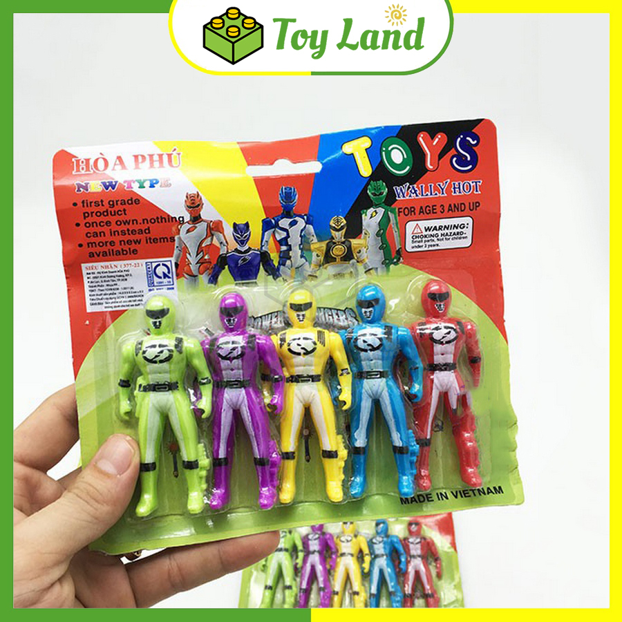 Vỉ Đồ Chơi 5 Anh Em Siêu Nhân Mini Bằng Nhựa Đồ Chơi Trẻ Em Nhập Vai Siêu Anh Hùng