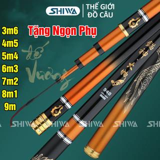  Cần Câu Tay 6H ĐẾ VƯƠNG CHƯ HẦU Săn Hàng - Cần Câu Đài Giá Rẻ 3m6 4m5 5m4 6m3 Cacbon Cao Cấp - Đồ Câu Shiwa 