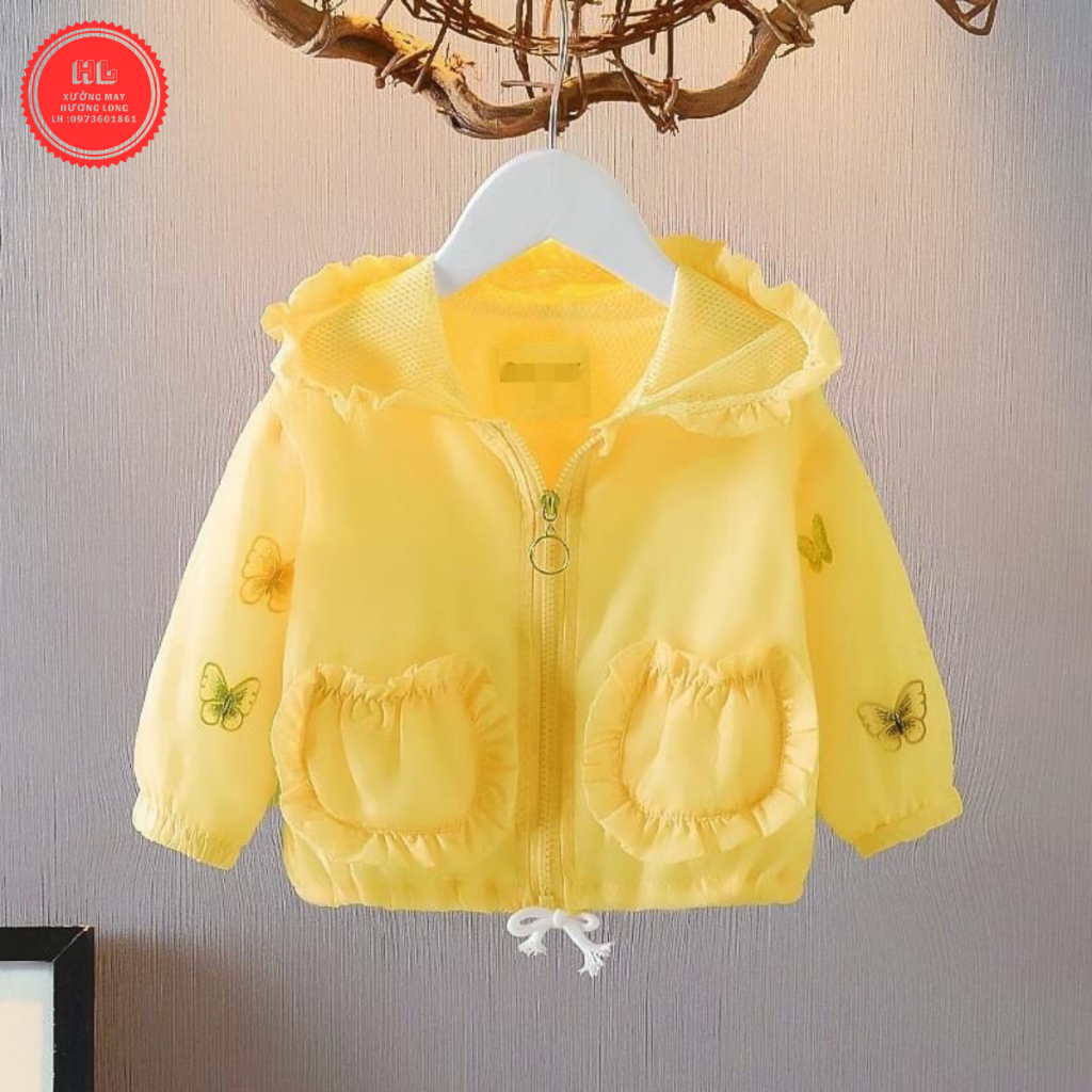 Áo Khoác Gió Thu Đông 2 Lớp Bé Trai, Bé Gái  Chất Vải Gió Nhăn Siêu Nhẹ, Chống Nắng, Chống Nước
