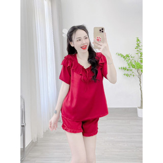 Bộ đùi cổ bèo lụa mặc nhà HT7198
