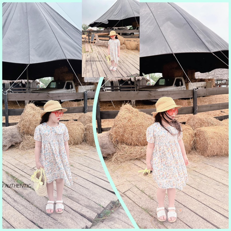 Đầm Smock George hoa siu xinh cho bê gái