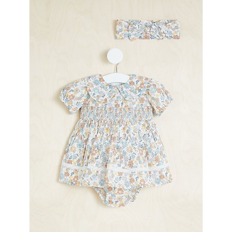 Đầm Smock George hoa siu xinh cho bê gái