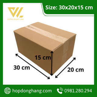 30x20x15 Hộp Carton Đóng Hàng - Hộp COD