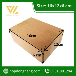 16x12x6 combo 100 hộp carton đóng hàng - hộp cod