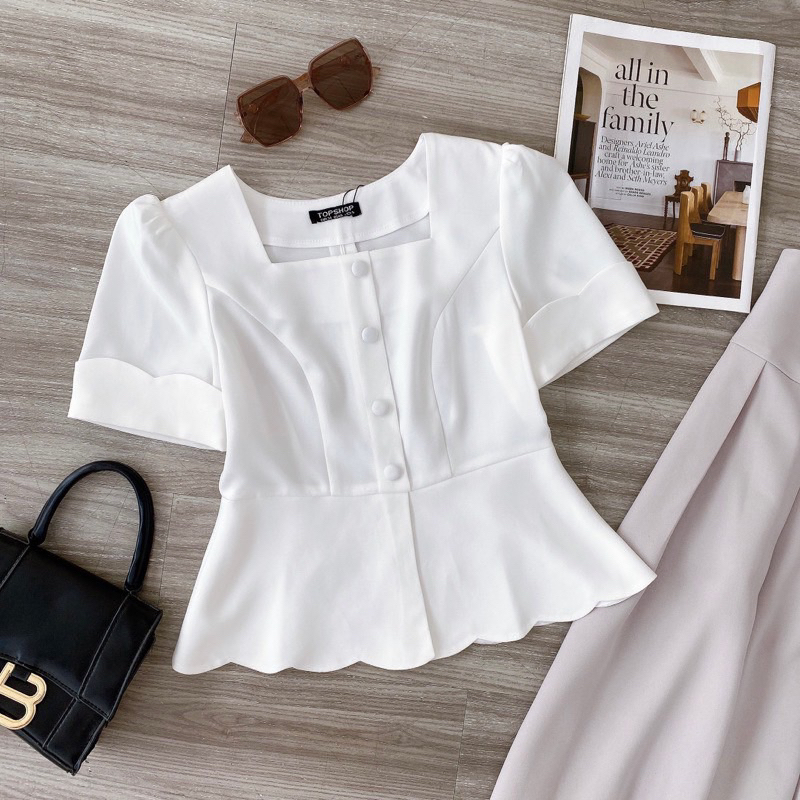Áo peplum thô sắc màu