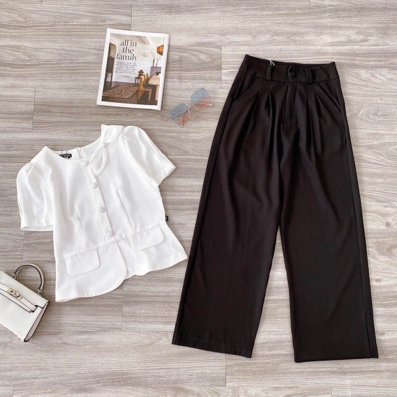 Áo peplum thô sắc màu