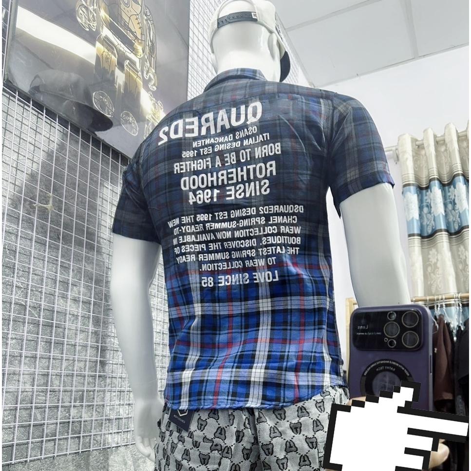 Áo sơ mi nam tay ngắn caro phong cách hàn quốc vải nỉ caro mịn không nhăn mẫu mới nhất đẹp Hot Trend
