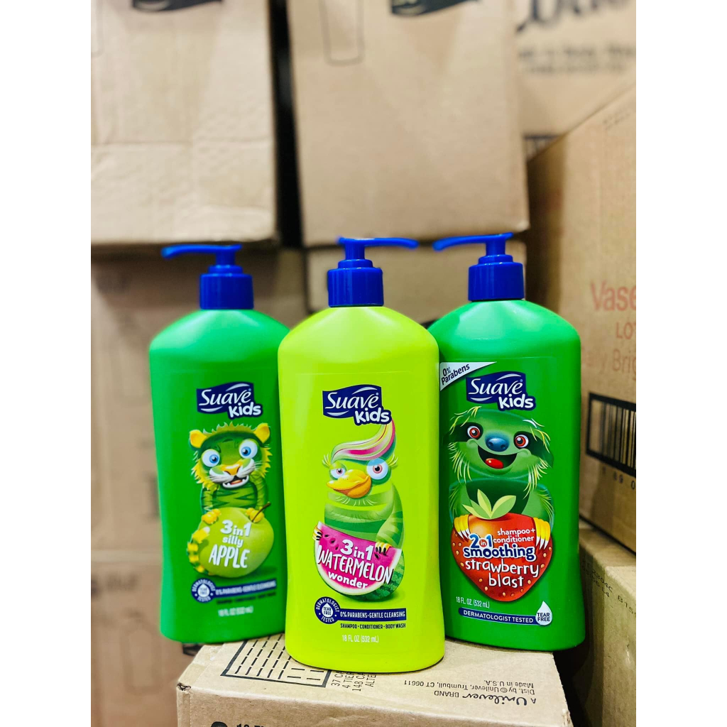SỮA TẮM CHO BÉ SUAVE KIDS 3-1 1.18l