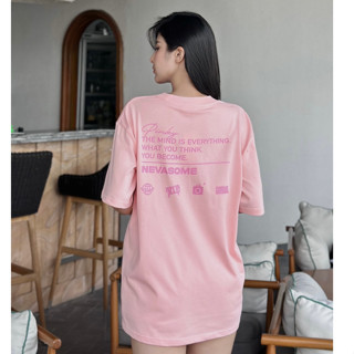 [Xả Hàng] Áo Thun Oversize Local Brand NEVASOME Pinky Hồng Dâu Cotton Tay Lỡ Form Rộng Nam Nữ