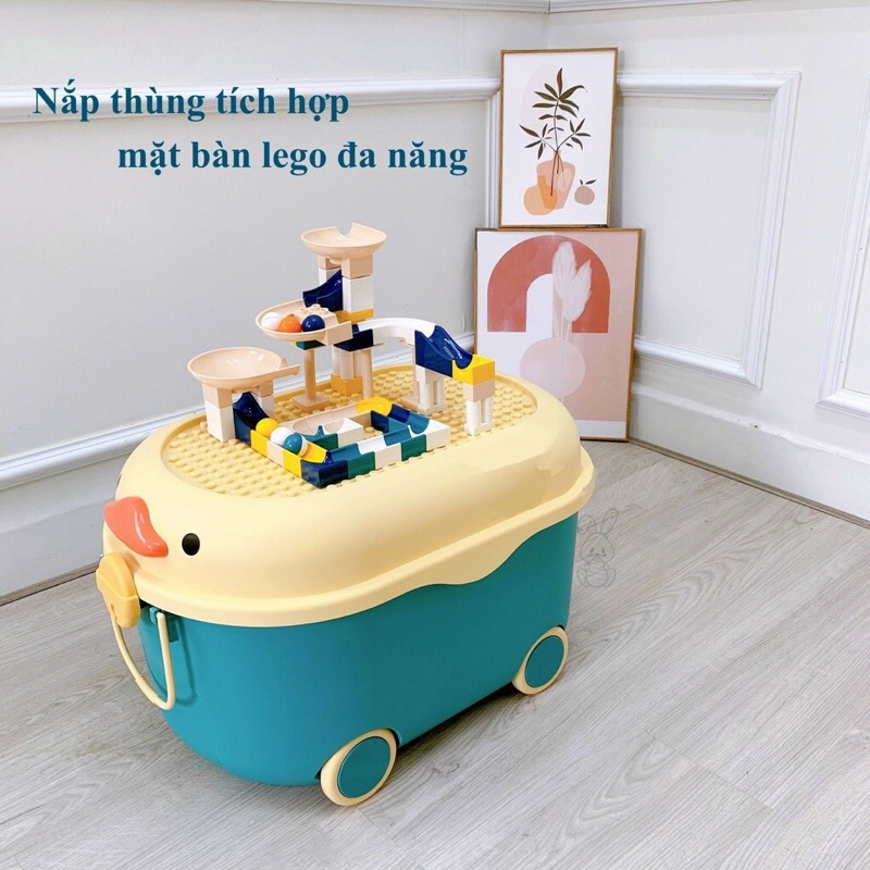 Thùng đựng đồ chơi có bánh xe