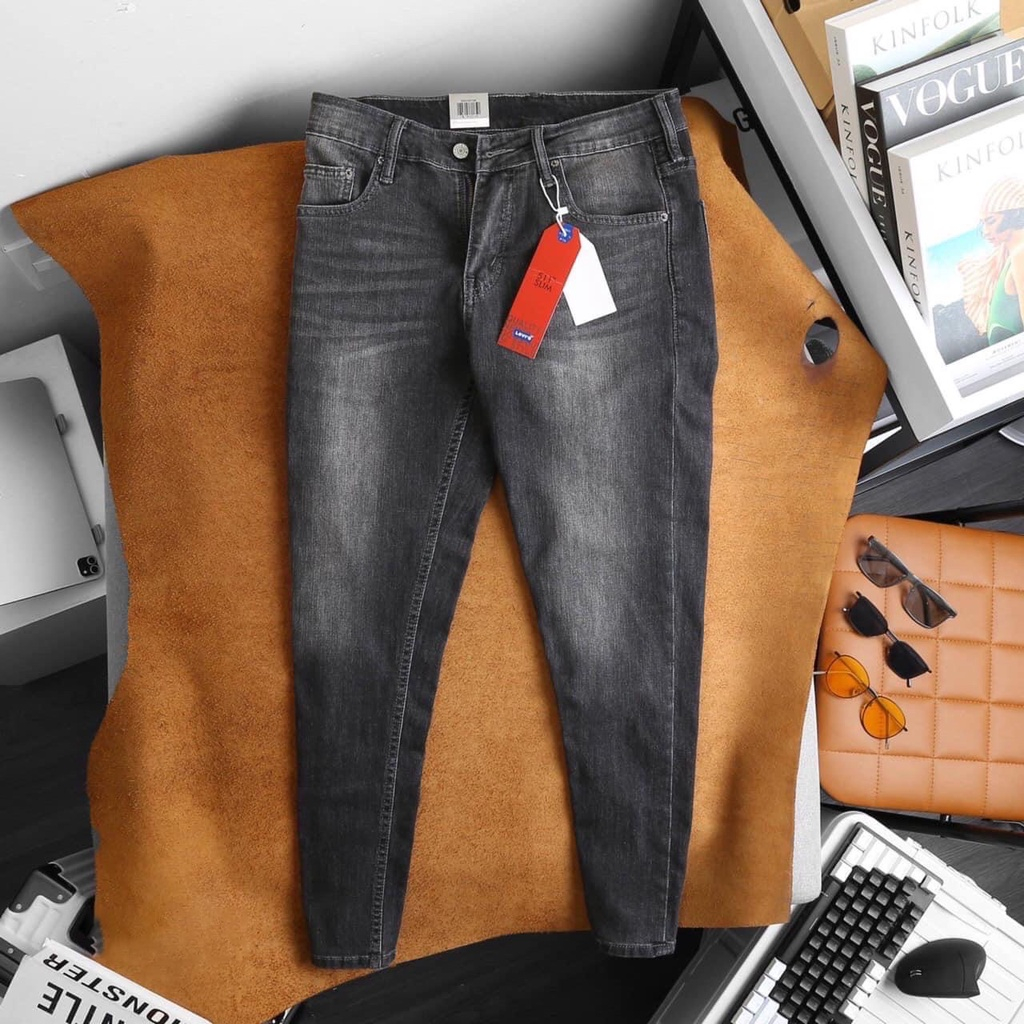 Quần jean nam skinny co dãn 4 chiều rách gối MIAA dáng skinny quần bò nam trơn cao cấp dáng ôm siêu chất hot 2023