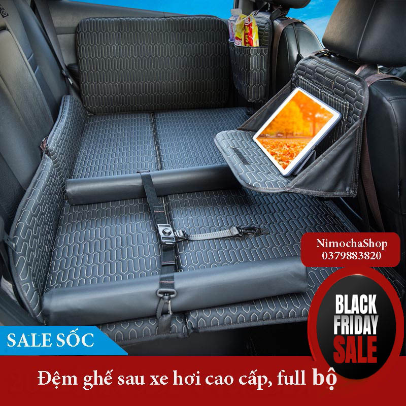Đệm ô tô ghế sau dạng treo cao cấp, Nệm treo xe hơi vừa mọi loại xe chịu tải lớn 600kg, Giường treo gấp gọn cho mẹ và bé