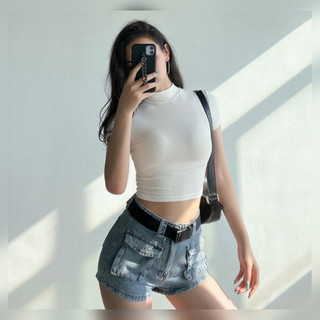 áo croptop basic tay ngắn